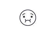 Feeling Sick Emoji concept line