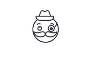Gentlemen Emoji concept line