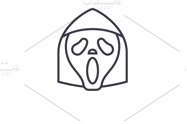 Grim Reaper Emoji concept line