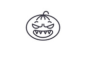 Halloween Emoji concept line