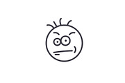 Nerdy Geek Emoji concept line