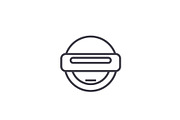 Robot Emoji concept line editable