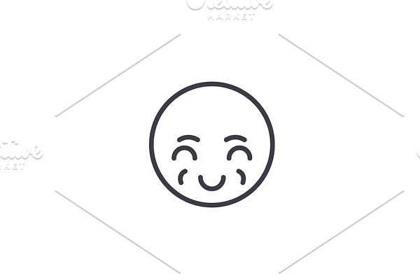 Sly Emoji concept line editable
