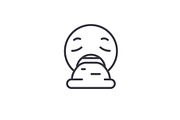 Vomit Emoji concept line editable