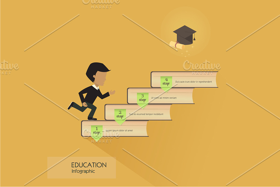 Education infographic in Illustrations - product preview 8