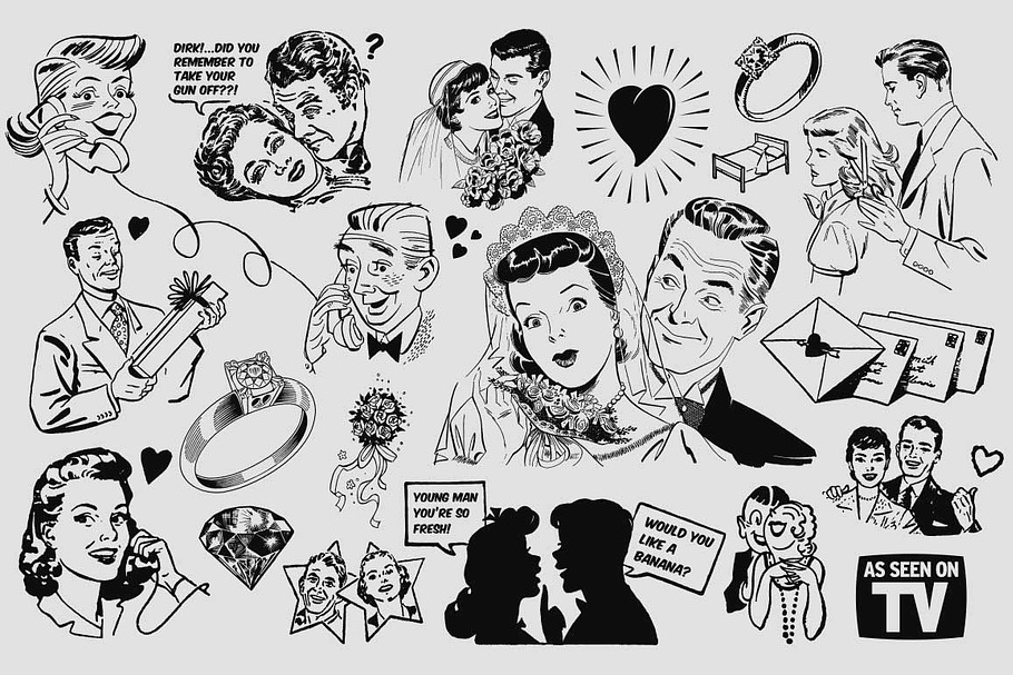 '50s Love in Illustrations - product preview 8