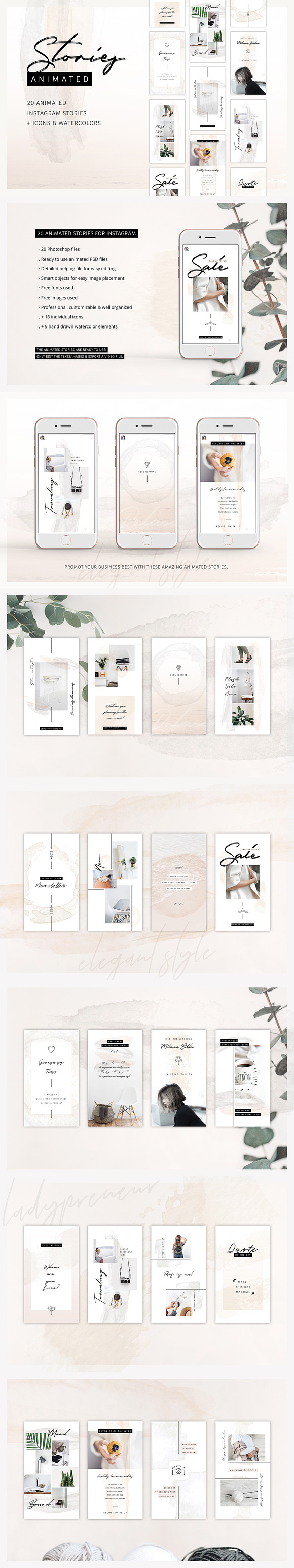 Entire Instagram Templates in Instagram Templates - product preview 1