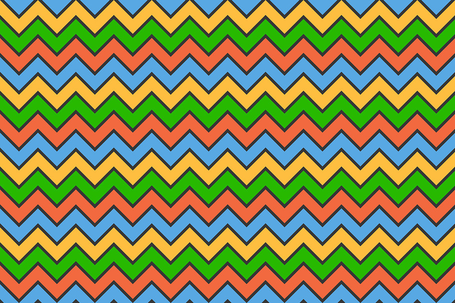 Abstract Color Zigzag Wave Pattern