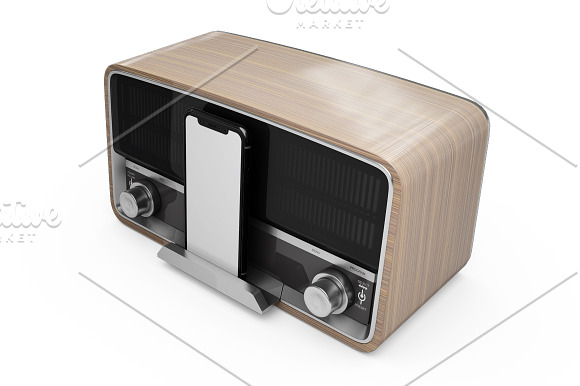 iPhone XR & Vintage Radio Mockup in Product Mockups - product preview 16