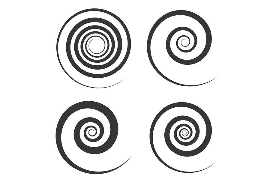 Spiral and Swirl Motion Elements Set in Textures - product preview 8