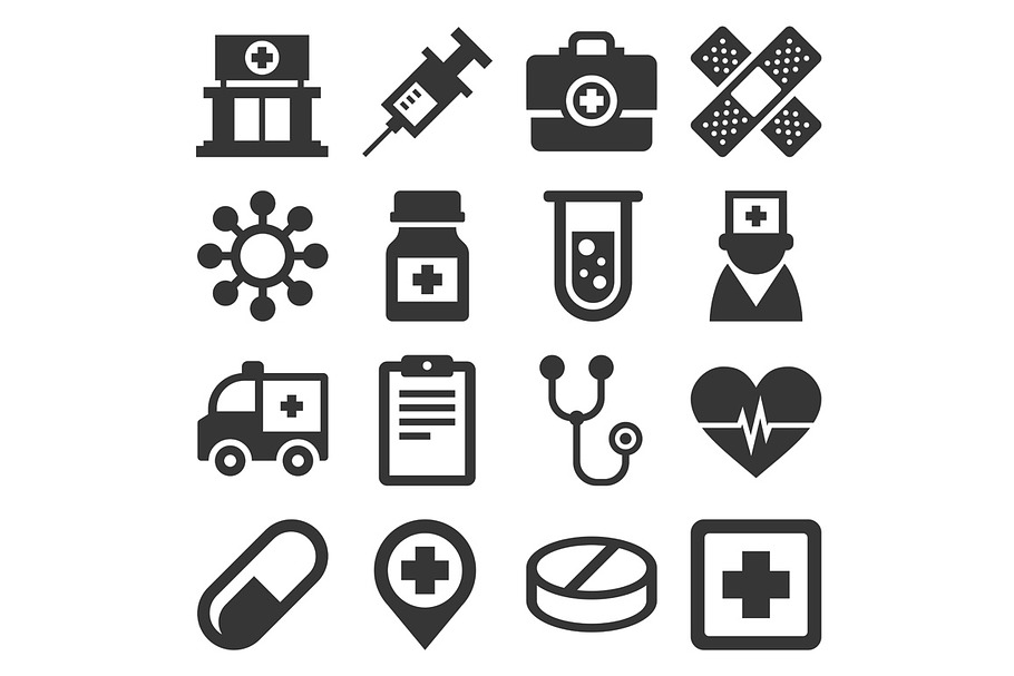 Health Medic Icons Set in Icons - product preview 8