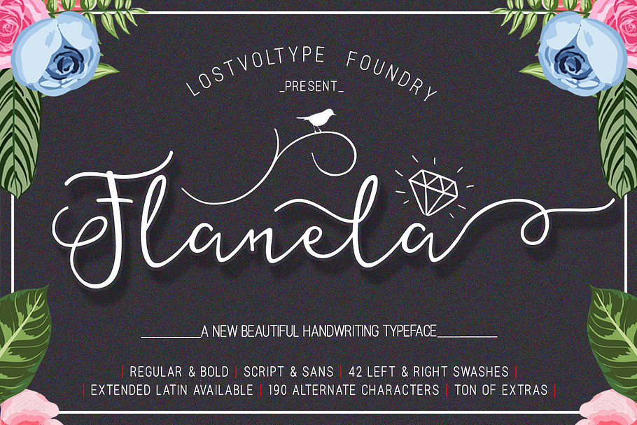 The Flanela + Extras in Script Fonts - product preview 8