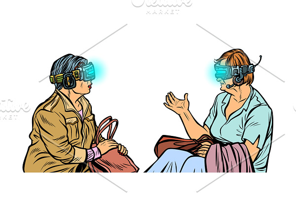 Older women in virtual reality, VR
