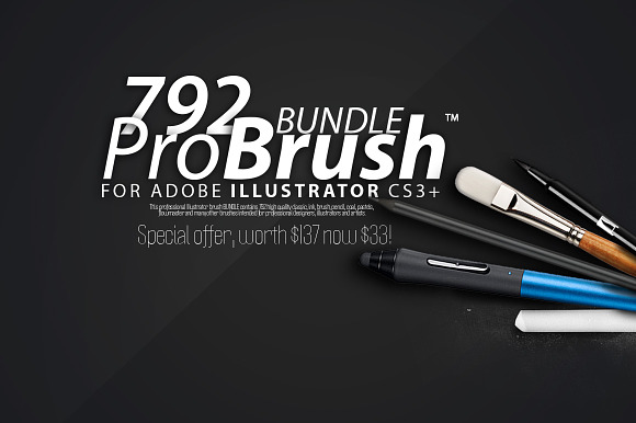 792 BRUSHES - ProBrush™ BUNDLE -76% in Photoshop Brushes - product preview 1