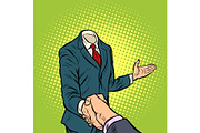 businessman handshake, a template