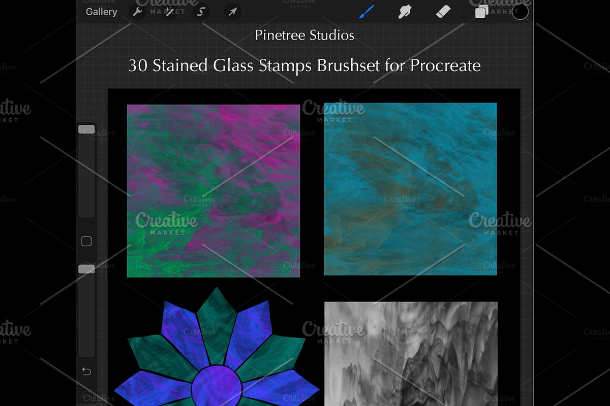 Procreate Stained Glass .brushset in Add-Ons - product preview 8