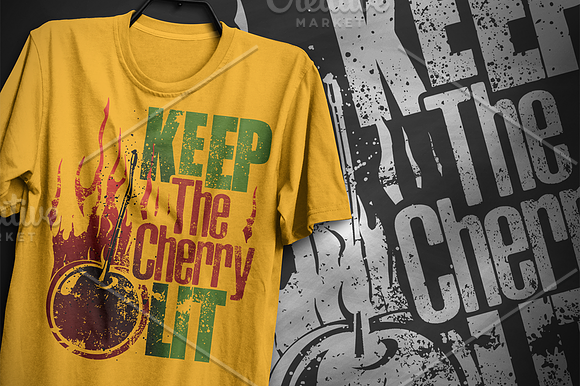 Keep the cherry lit - T-Shirt Design in Illustrations - product preview 1