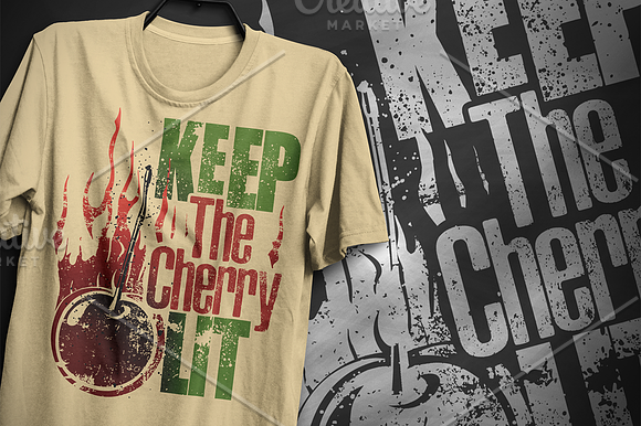 Keep the cherry lit - T-Shirt Design in Illustrations - product preview 2