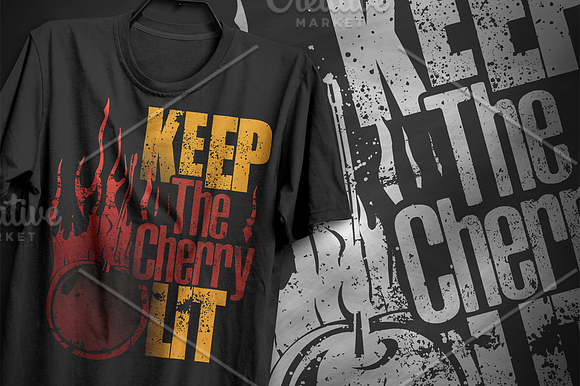 Keep the cherry lit - T-Shirt Design in Illustrations - product preview 3