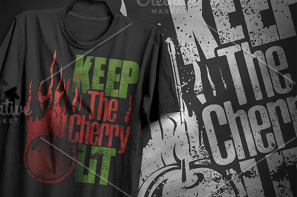 Keep the cherry lit - T-Shirt Design in Illustrations - product preview 4