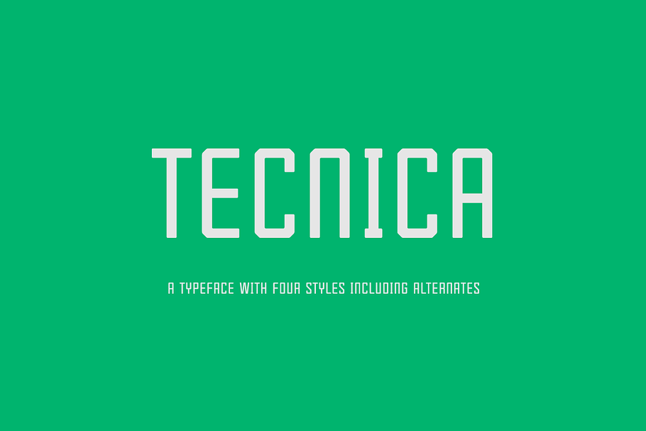 Tecnica Font Family in Sans-Serif Fonts - product preview 8