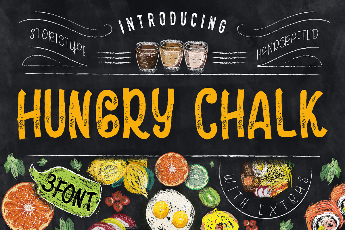 HungryChalk Typeface in Chalkboard Fonts - product preview 8