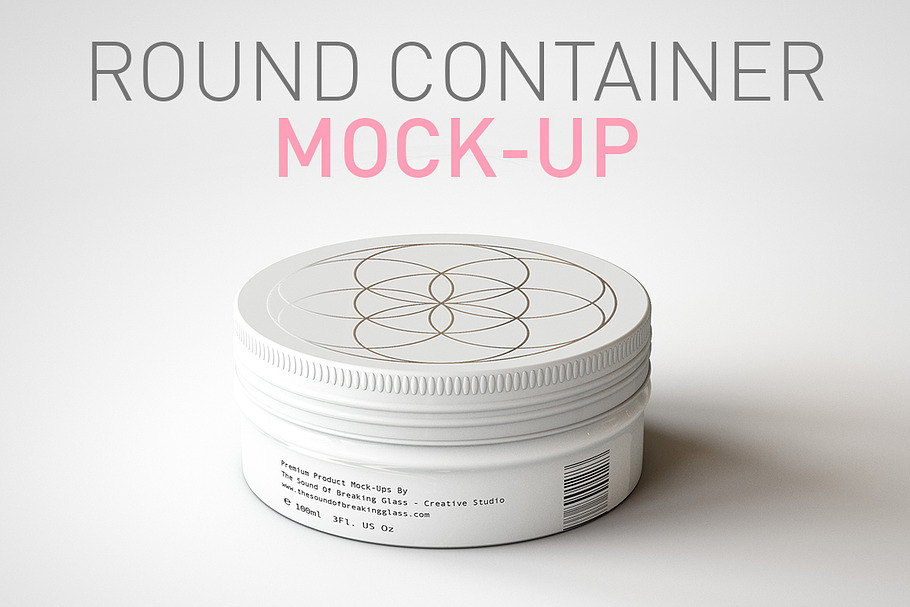 Round Cosmetic Tin Mock-Up