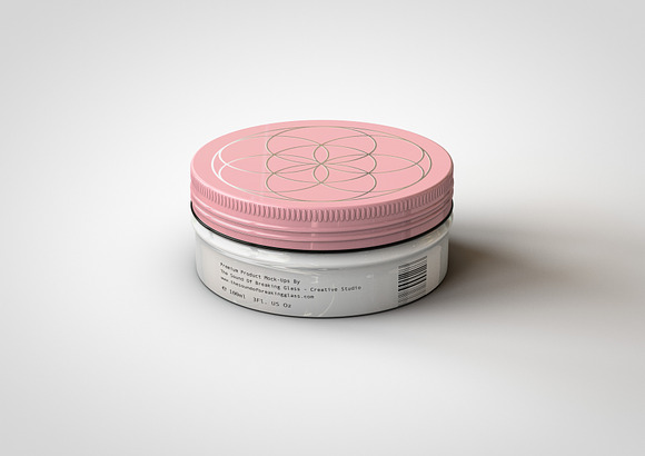 Round Cosmetic Tin Mock-Up in Product Mockups - product preview 2