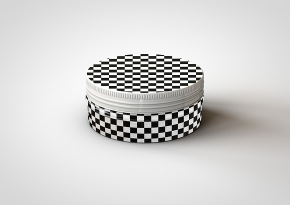 Round Cosmetic Tin Mock-Up in Product Mockups - product preview 3