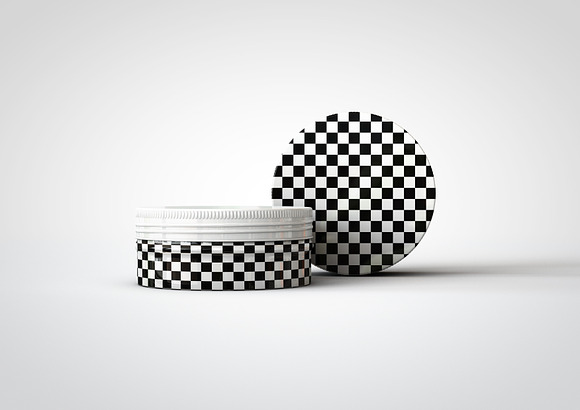 Round Cosmetic Tin Mock-Up in Product Mockups - product preview 5