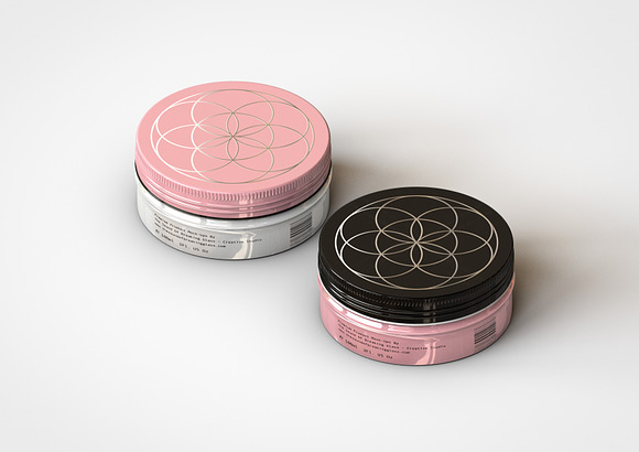 Round Cosmetic Tin Mock-Up in Product Mockups - product preview 10