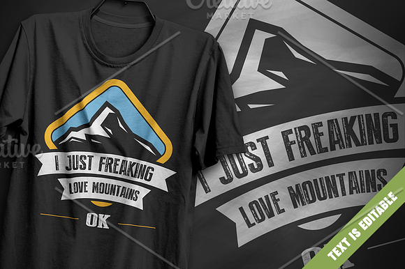 Love mountains - T-Shirt Design in Illustrations - product preview 7