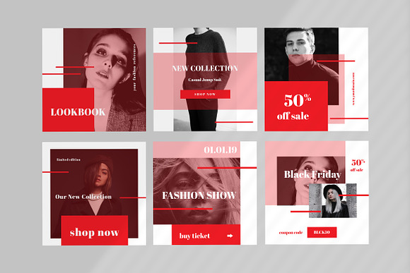 Reds - Social Media Kit in Instagram Templates - product preview 1