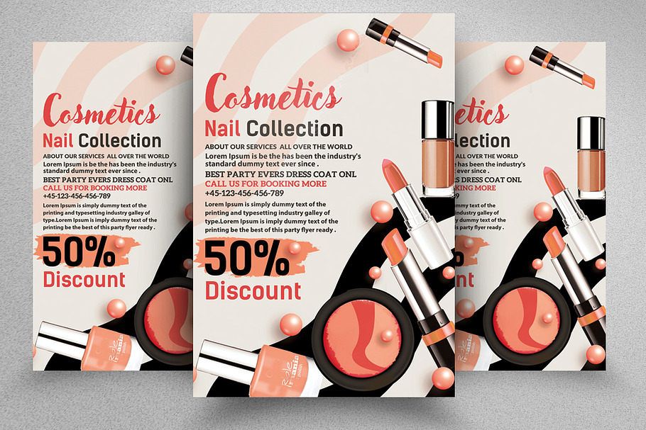 Cosmetic promotion Flyer Templates