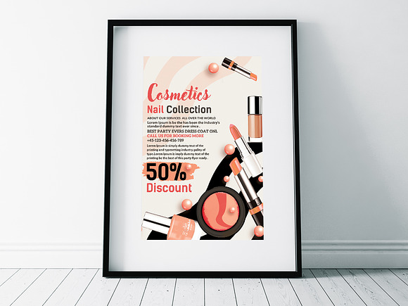 Cosmetic promotion Flyer Templates in Flyer Templates - product preview 1