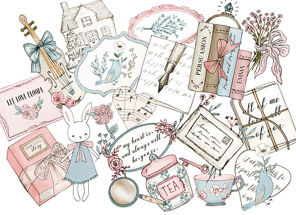 Jane Austen clipart in Illustrations - product preview 2