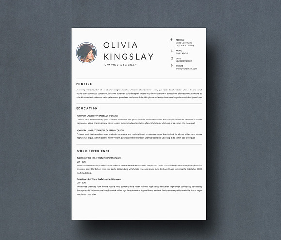 Resume Kingslay in Resume Templates - product preview 1