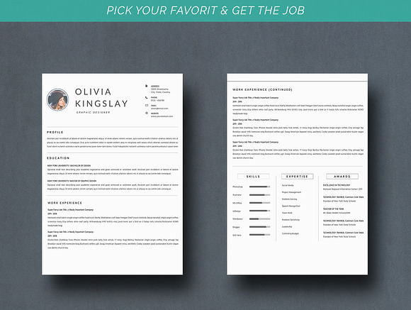 Resume Kingslay in Resume Templates - product preview 3