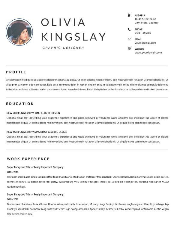 Resume Kingslay in Resume Templates - product preview 4