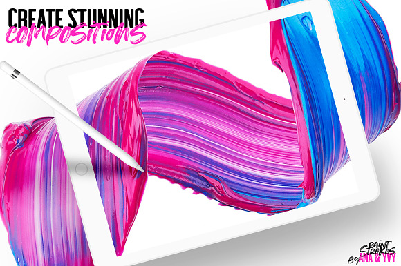 paint strokes | acrylic liquid brush in Objects - product preview 1