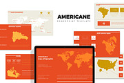 Americane : Region Map Powerpoint