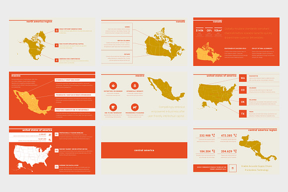 Americane : Region Map Powerpoint in PowerPoint Templates - product preview 3