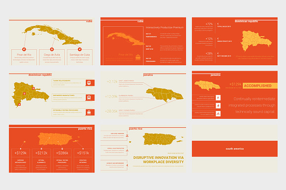Americane : Region Map Powerpoint in PowerPoint Templates - product preview 6