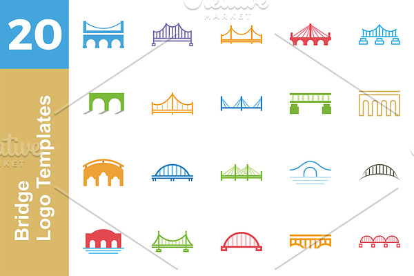 20 Logo Bridge Templates Bundle