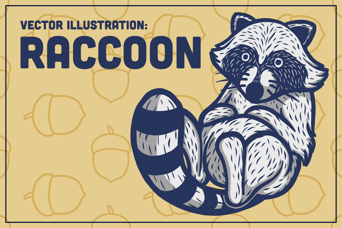 Raccoon Trash Panda Illustration in Illustrations - product preview 8