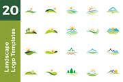 20 Logo Landscape Templates Bundle