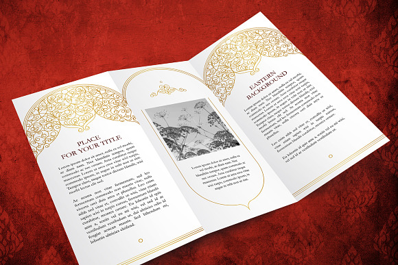 3.Gold Elements For Trifold Brochure in Illustrations - product preview 2