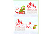Postcard of Merry Christmas and