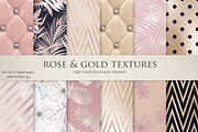 Valentine Rose Gold Foil Textures