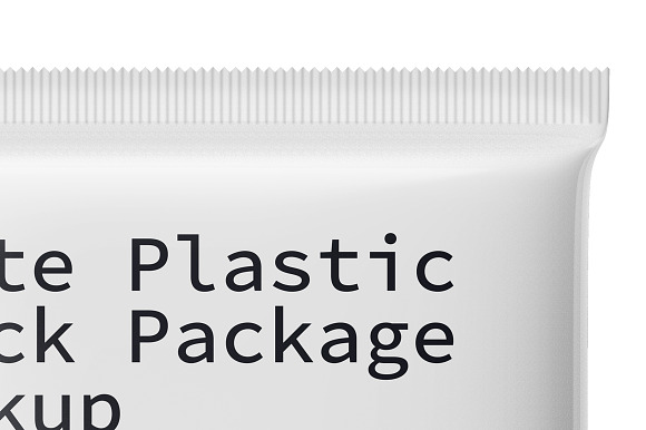 White Plastic Snack Package Mockup in Product Mockups - product preview 2
